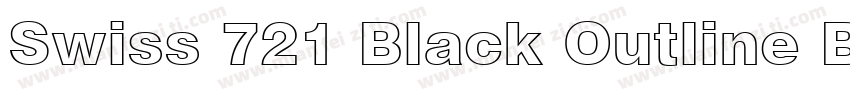 Swiss 721 Black Outline BT(1)字体转换